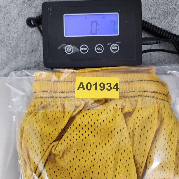 Vintage Champion Shorts Mens L Yellow Blue Reversible Mesh Athletic Basketball - Picture 12 of 12